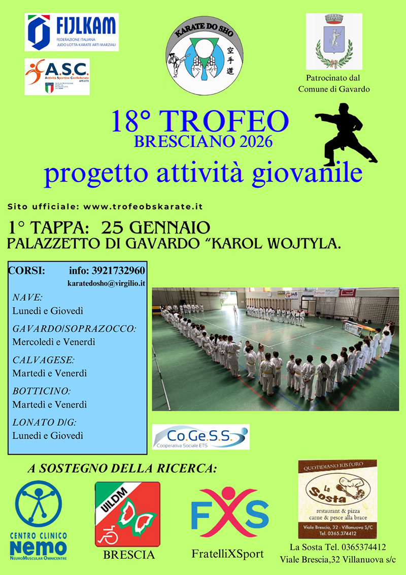 Locandina 1° Tappa Gioco Sport Karate