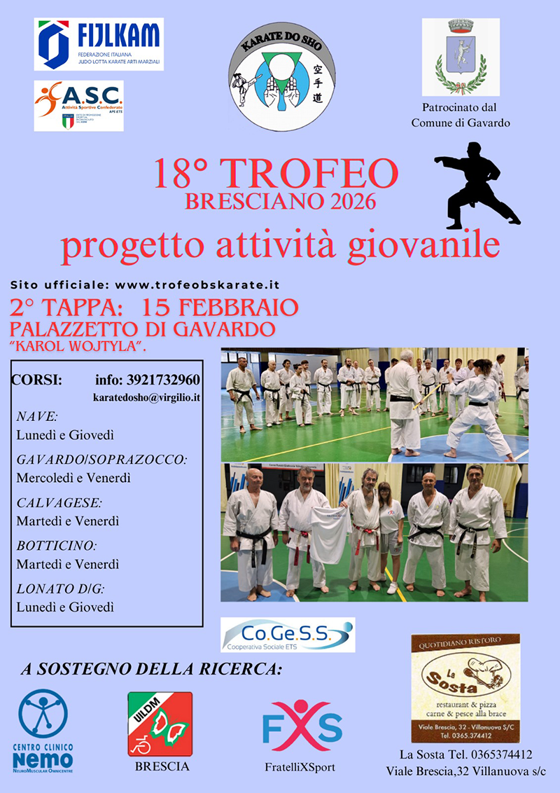 Locandina 2° Tappa Gioco Sport Karate
