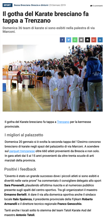 Anteprima 12° Trofeo 23/01/2019