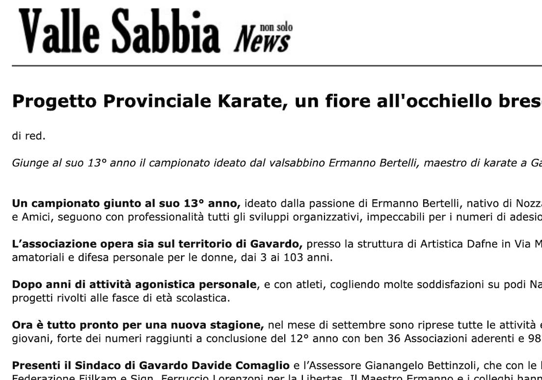 Anteprima 13° Trofeo ValleSabbia News